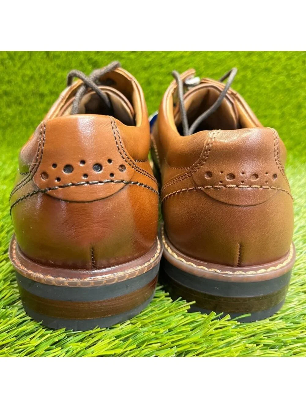 Nunn Bush Calderone Mens Size 8 Brown Casual Classic Plain Toe Oxford Shoes